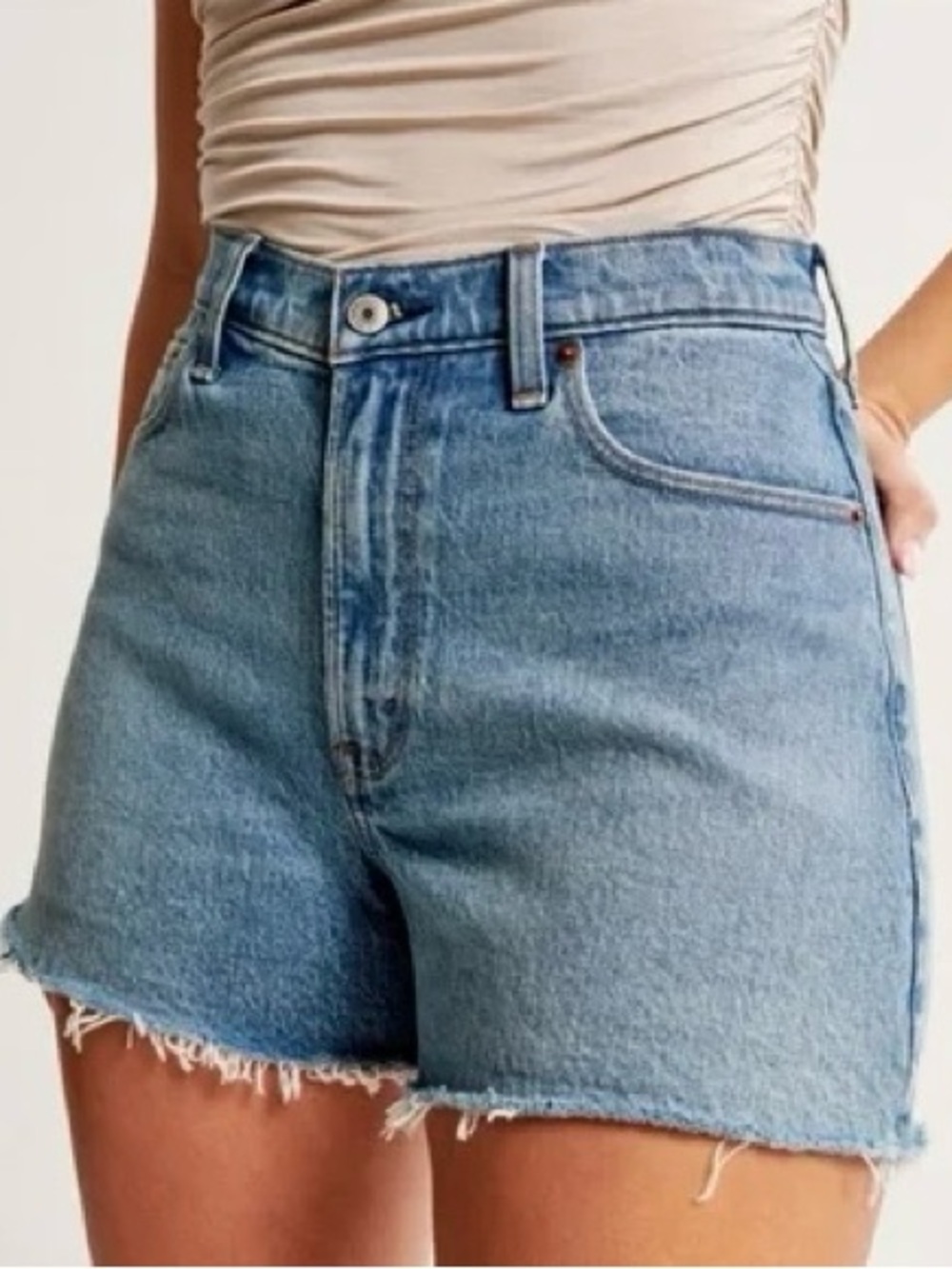 Abercrombie curve love high rise 90s cutoff shorts
